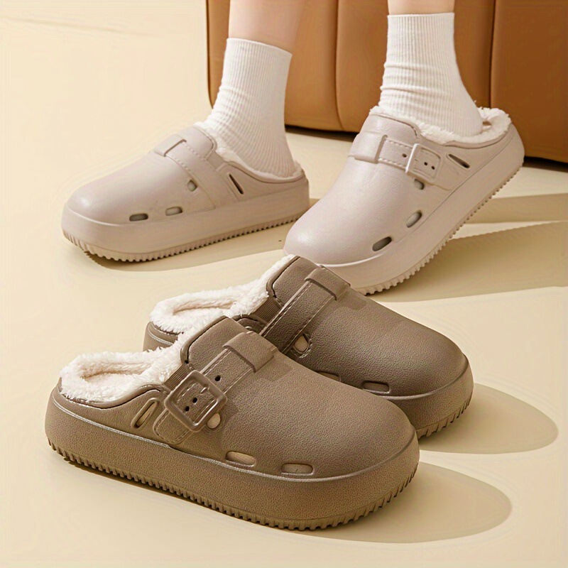 2025 New Model Cross-Border Dropshipping Winter Wool-Lined Anti-Slip Clogs for Cross-Border Use Cross-Border Dropshipping