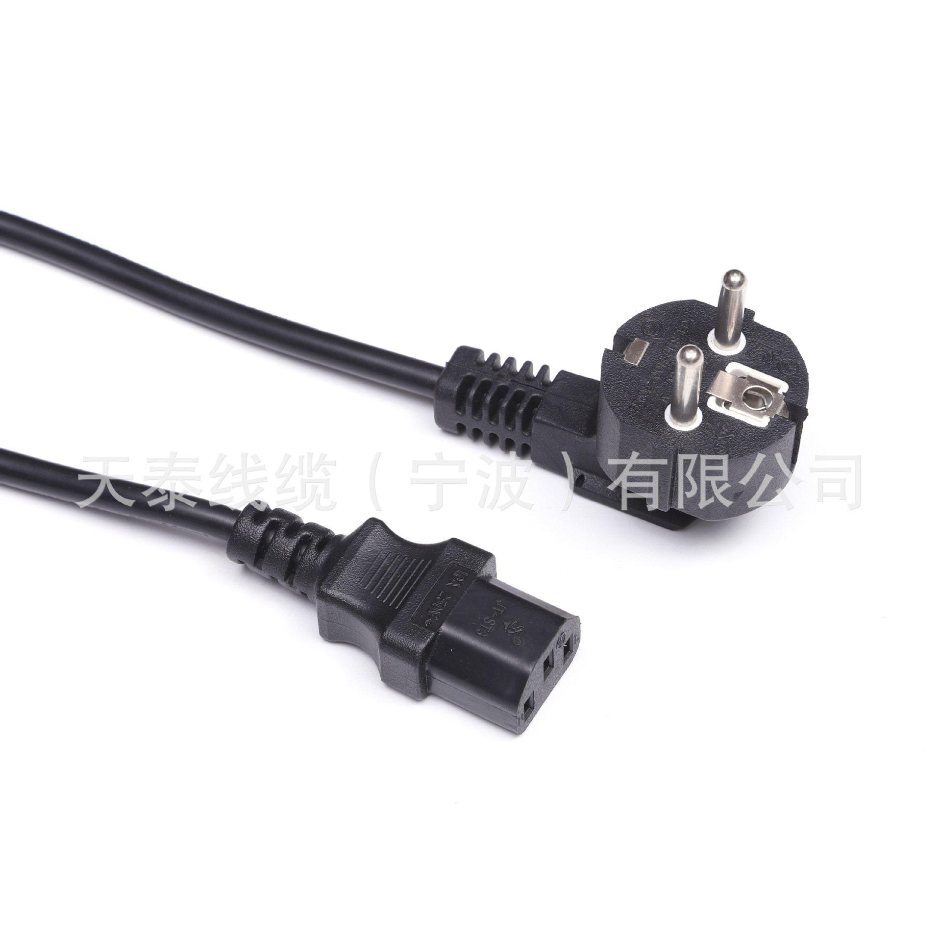 VDE欧标插头线3*1.5平方纯铜线芯带C13品字尾电源线ROHS认证