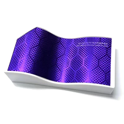 Body Decoration and Interior Modification, Auto Color Change Film - pet-matte-electroplating-honeycomb-purple-152m17mroll-supports-slitting