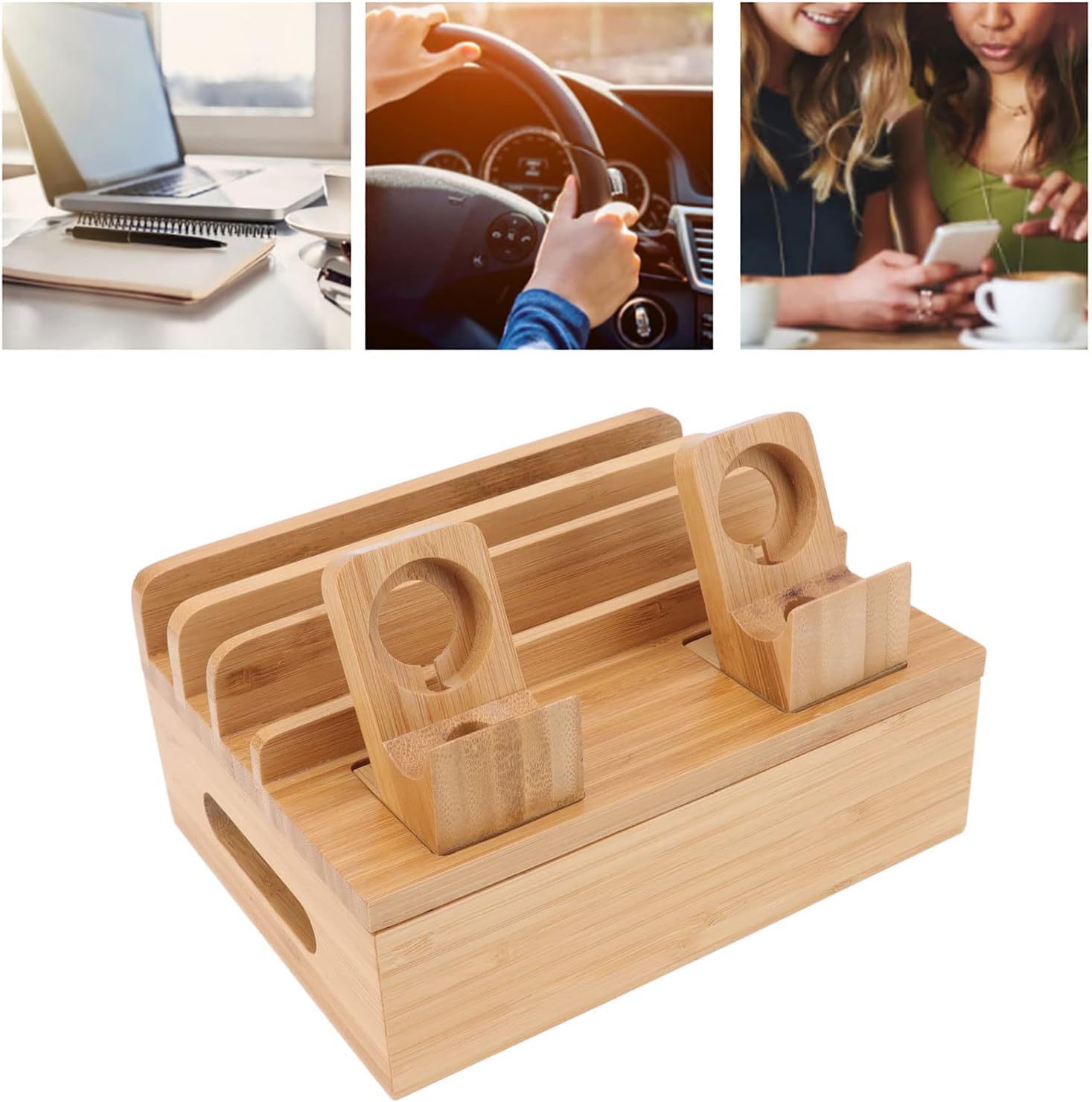 Bamboo mobile phone holder mobile phone storage rack bamboo mobile phone charging bracket wooden mobile phone holder