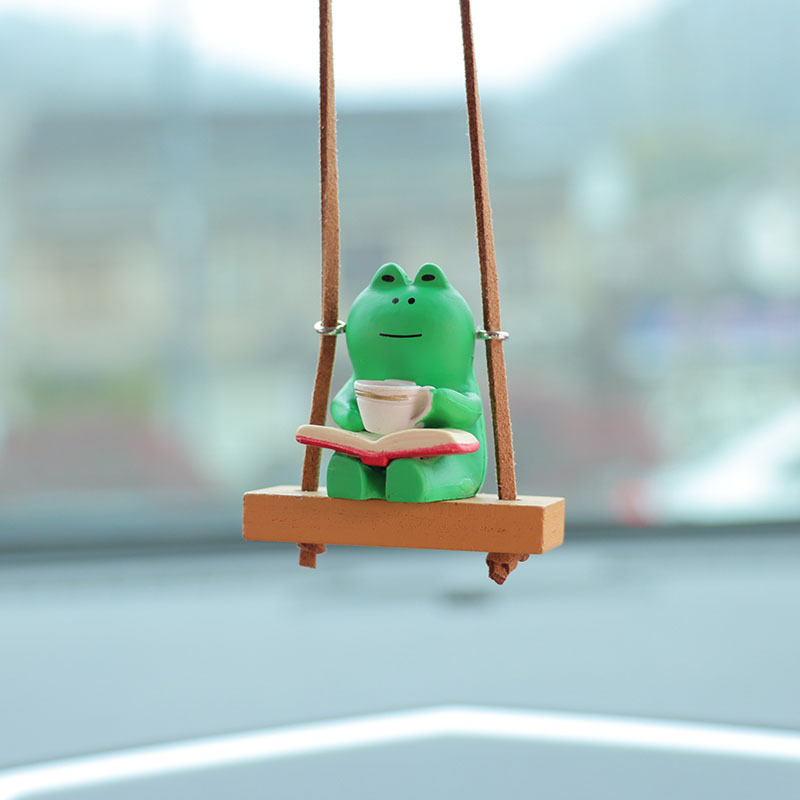 Cartoon frog sitting sofa cross-border car decoration interior pendant pendant car pendant decoration
