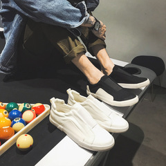 AFANTING男新款帆布鞋男鞋韩版一脚蹬懒人鞋潮流百搭鞋休闲鞋YS04