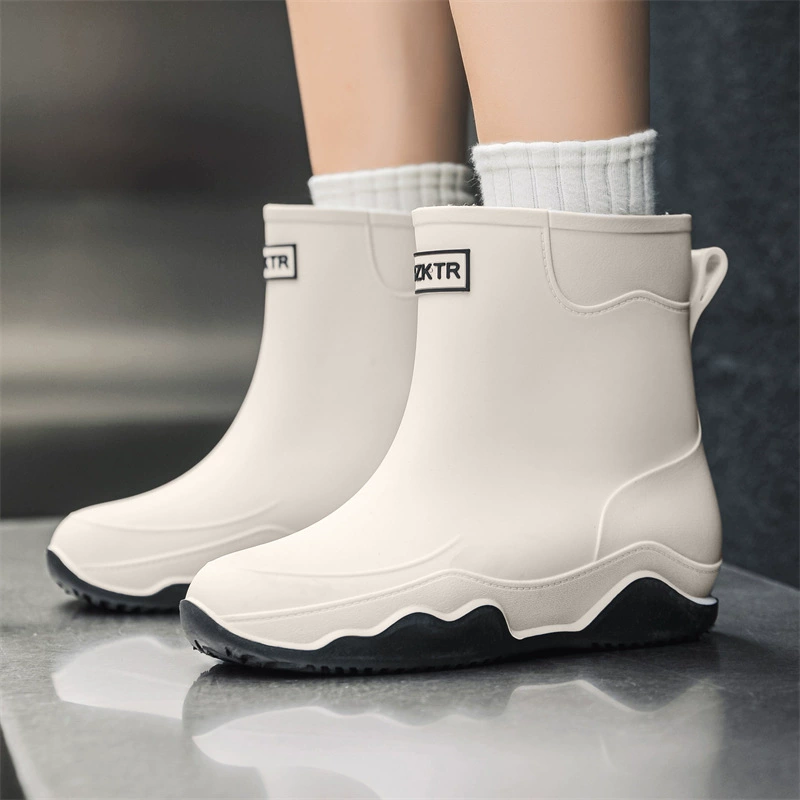 Трансграничная мода дождевая обувь женская нескользящая резиновая обувь Корейская версия водонепроницаемая обувь мягкая подошва удобная дождевая сапоги на открытом воздухе Рыбалка кухня водная обувь