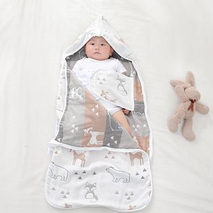 Newborn Anti-Jump Baby Sleeping Bag Summer Thin Summer Gauze Spring & Fall Anti-Kick Quilt Baby Air-Conditioned Room Quilt