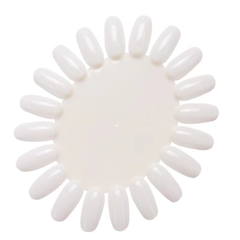 Tarjeta de esmalte de uñas oval 20 tablero de exhibición de obras de uñas de color oval placa de pintura de uñas falsas