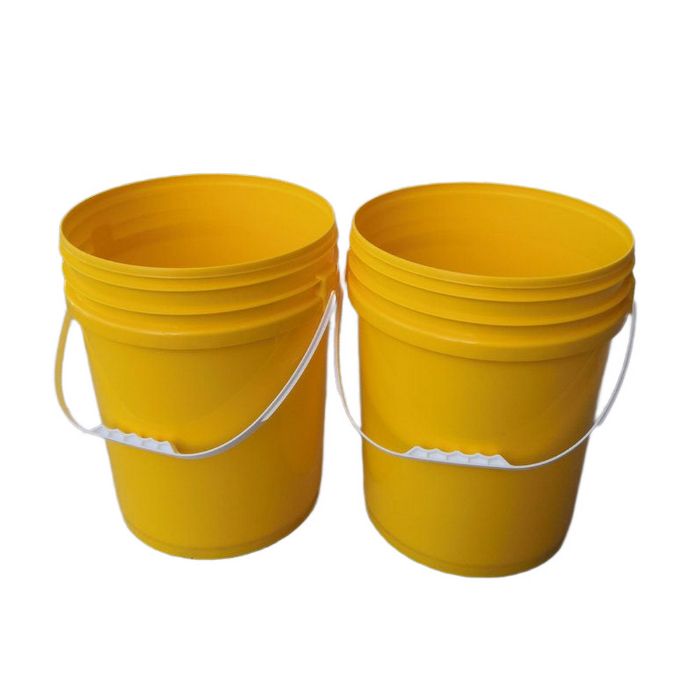 18L提手广口包装桶20升压盖塑料桶25KG密封直身化工桶圆桶密封桶