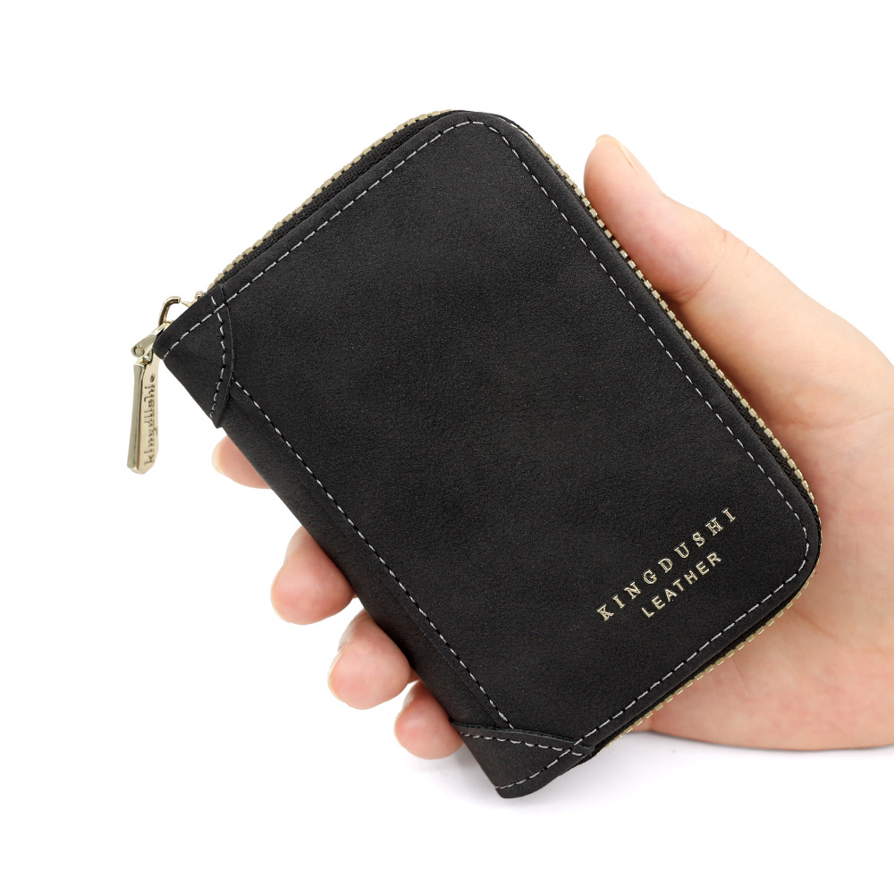 Nuevo tarjetero exquisito PU textura esmerilada bolsa de tarjetero de múltiples tarjetas de gran capacidad bolsa de órgano monedero bolsa de tarjetero al por mayor