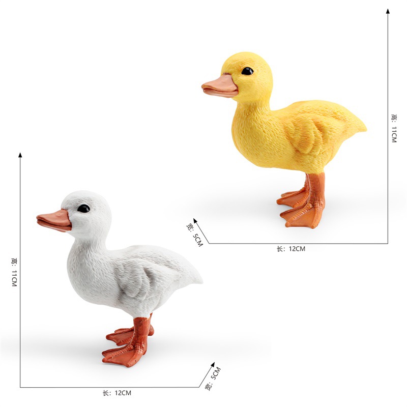Amazon simulación Rancho granja aves de corral pato modelo animal pato amarillo pato blanco escritorio estático decoración juguete