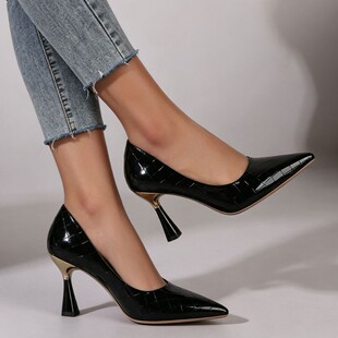 women heel shoes���^�\����Ƥ�߸�ЬŮ�¿��y�F�θ����|��Ь