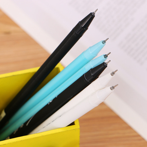 Cute Scholar Neutral Pen Creative Stationery 0.5mm Needle Pen Black Signature Pen Office Supplies Student Water-based Pen