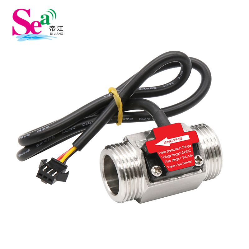 Dijiang Hall sensor de flujo de agua 6 puntos calentador de agua de acero inoxidable bomba interruptor de flujo de agua medidor de flujo de agua G3 / 4 image 6