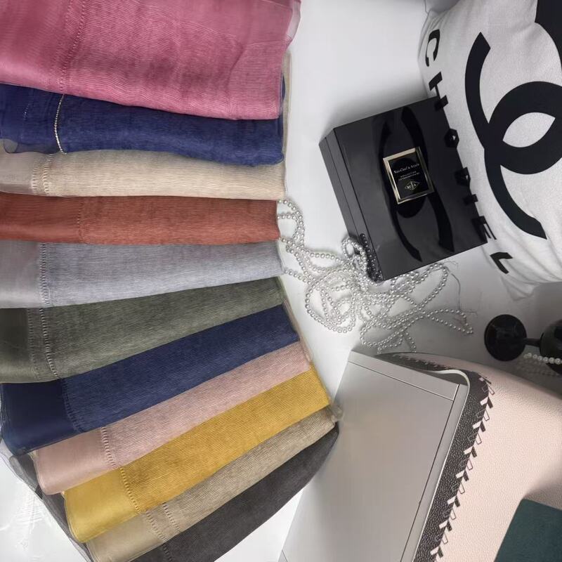 Shadu Mi double-layer pure silk solid color mulberry silk mohair scarf, high-end silk scarf, shawl, and scarf, breathable and soft