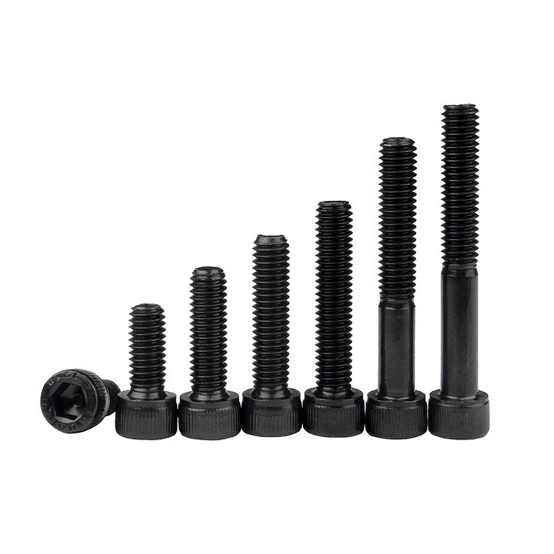 12.9級黒色高強度ボルト円筒頭六角穴付ボルトM2 ~ M10カップ頭六角穴付ボルト