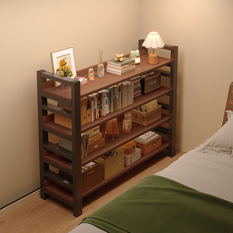 Estante de cabecera de cama multicapa contra la pared doméstica integrado estante de almacenamiento de almacenamiento de almacenamiento de estante de visualización de almacenamiento de dormitorio simple