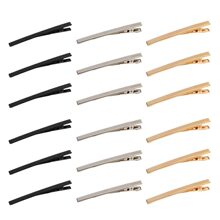 方形鸭嘴夹鳄鱼夹细方夹手工材料底胚diy底夹金属发夹发卡配饰女