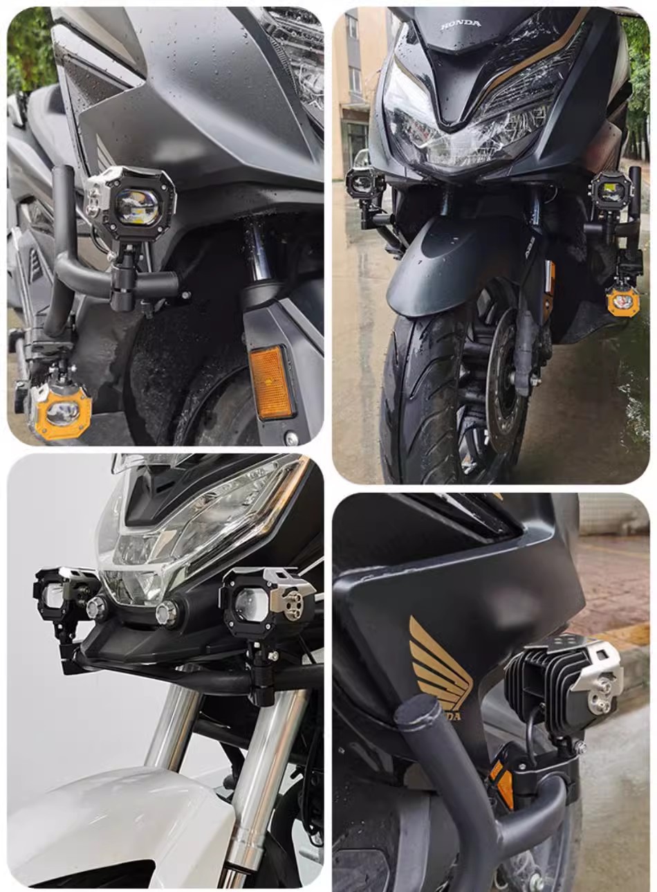 Motorcycle modified spotlight bracket electric car guard bar multifunctional aluminum alloy universal adjustable pipe clamp fixed lamp holder