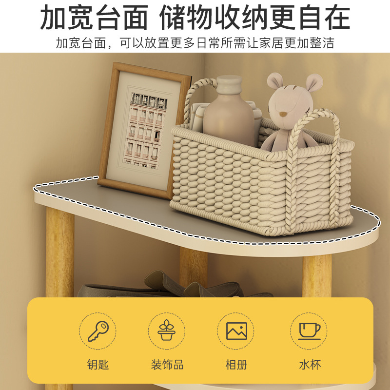 Zapatero simple puerta del hogar estante de almacenamiento dormitorio sala de alquiler ahorro de espacio pequeño gabinete de zapatos esquina estante de almacenamiento de múltiples capas