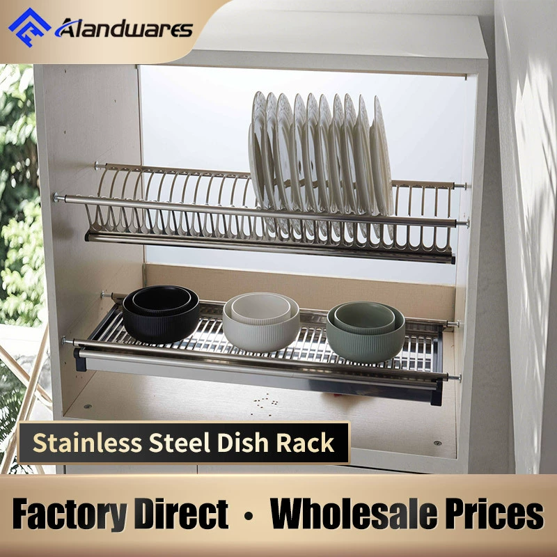 Двухслойная подставка для мисок и тарелок из нержавеющей стали Alandwares