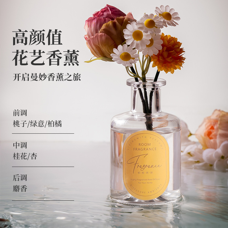 Wenpeizhi クチナシアロマセラピーエッセンシャルオイル家庭用屋内長期持続花のお香寝室無火の香りトイレ|undefined