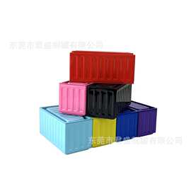 马口铁集装箱铁盒桌面摆件收纳盒创意货柜模型铁盒子茶叶礼品铁盒