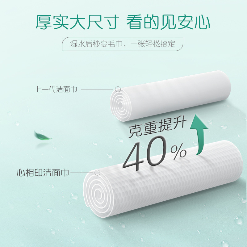 Xinxiangyin toalla suave de algodón 80-cajón extra grande engrosada Toalla de limpieza extraíble húmeda y seca Toalla de cara desechable