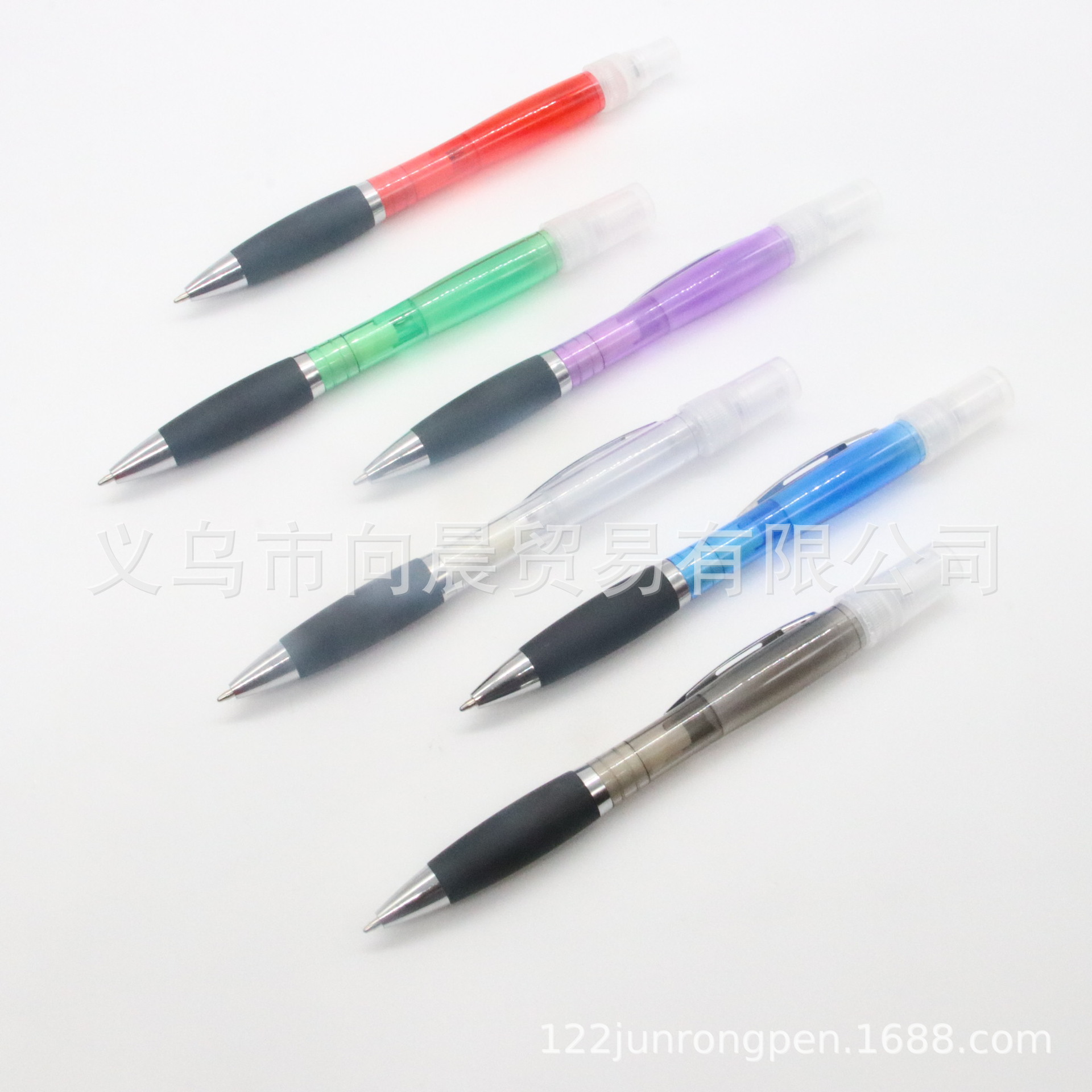 Pluma de aerosol de plástico 3ml pluma de perfume contenedor de alcohol rociador de cabeza sub-botella dos en uno