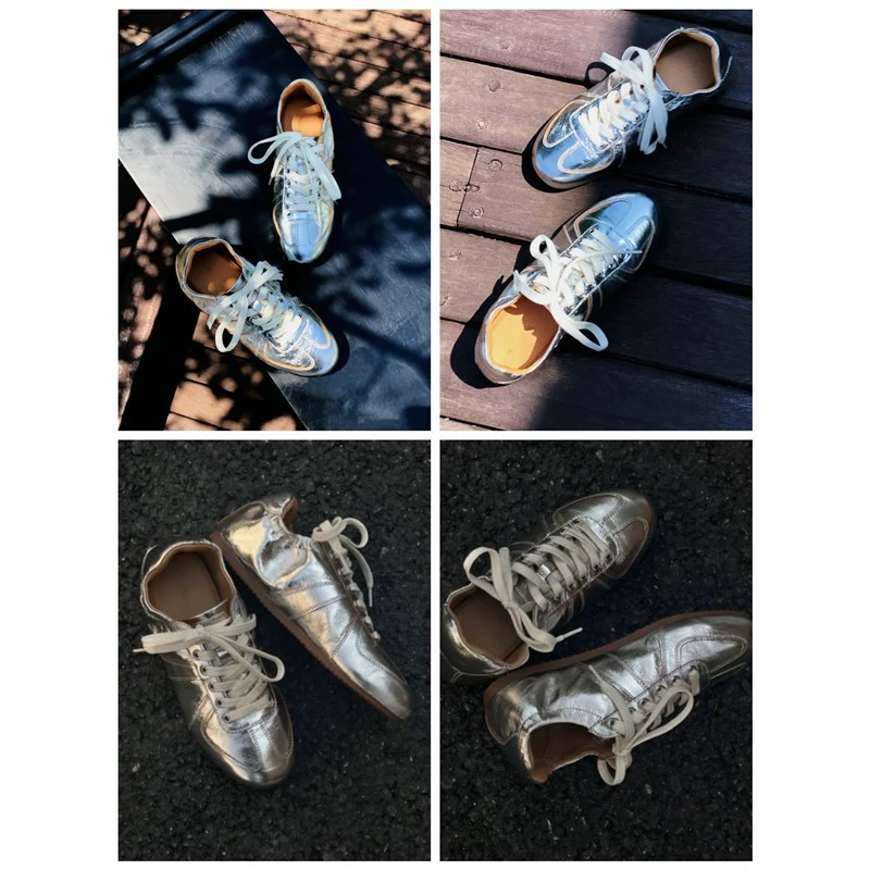 2025 новая модель открытого развития оптом без маркировки в стиле знаменитостей немецкие тренировочные кроссовки женские с двойными шнурками повседневные спортивные туфли на толстой подошве