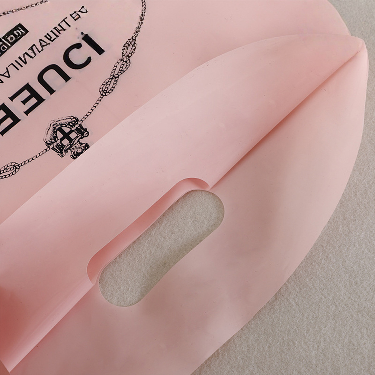 Wholesale Punched Four Finger Bag Thickened Plastic Pink Girls Underwear Garment Bag Gift Packaging Punched Four Finger Bag
