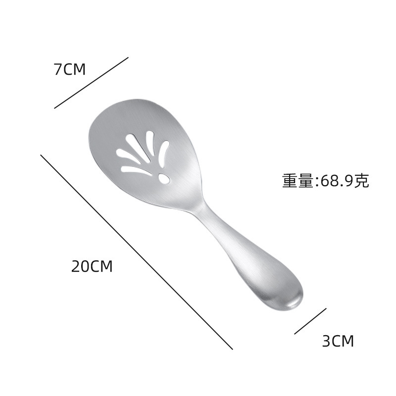 304 ステンレス鋼のしゃもじ、サラダ用しゃもじ、光沢のあるノンスティックしゃもじ、家庭用キッチンしゃもじ、サービングスプーン|undefined