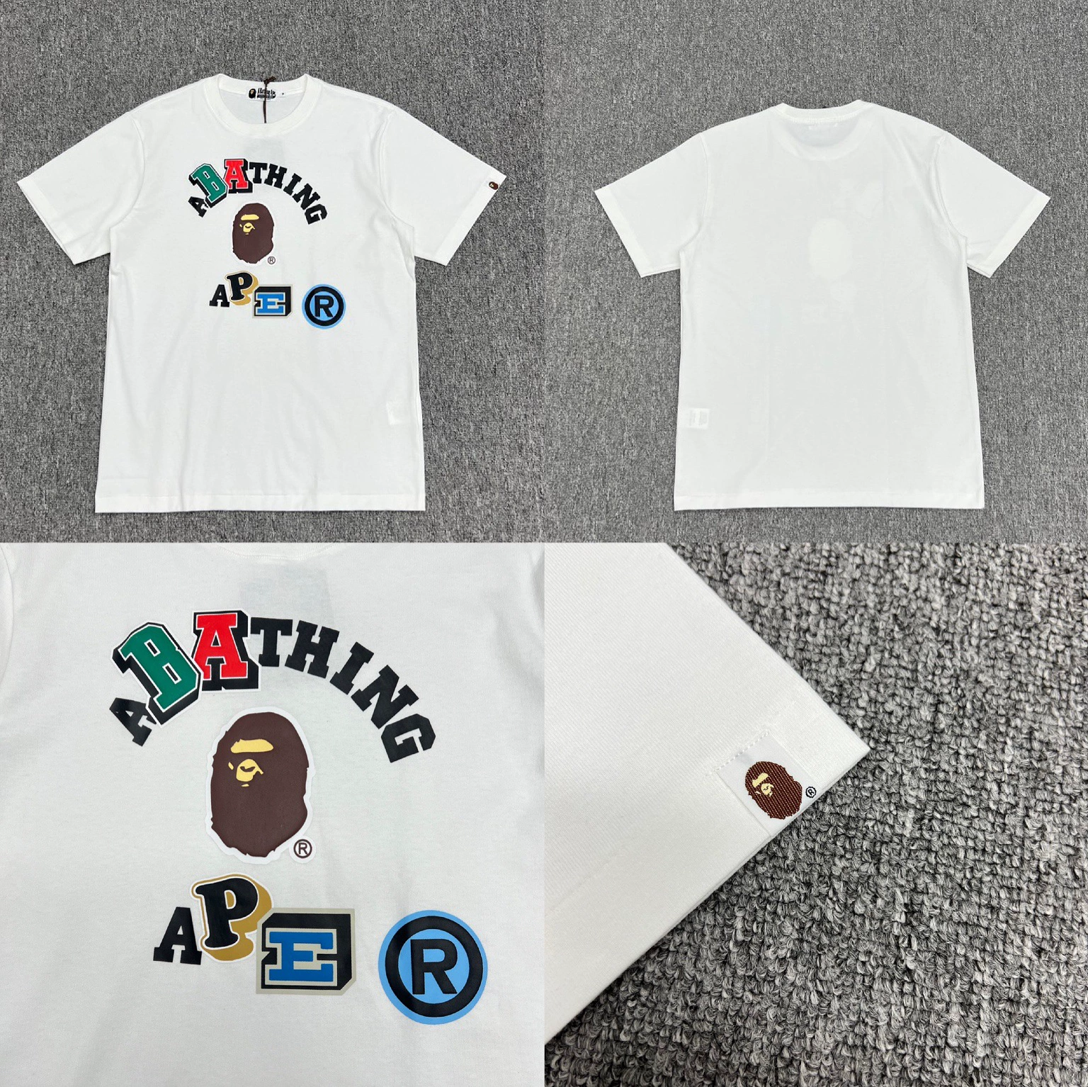 Стильный брендовый топ BAPE с половинными рукавами TEE для мужчин и женщин, камуфляж голова обезьяны, высокого уровня, свободный крой, короткий рукав