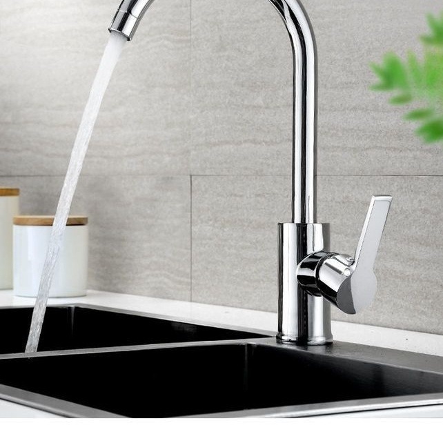 Kitchen cold and hot sink, sink, all-copper single-cooling rotating ball household faucet, cross-border undefined