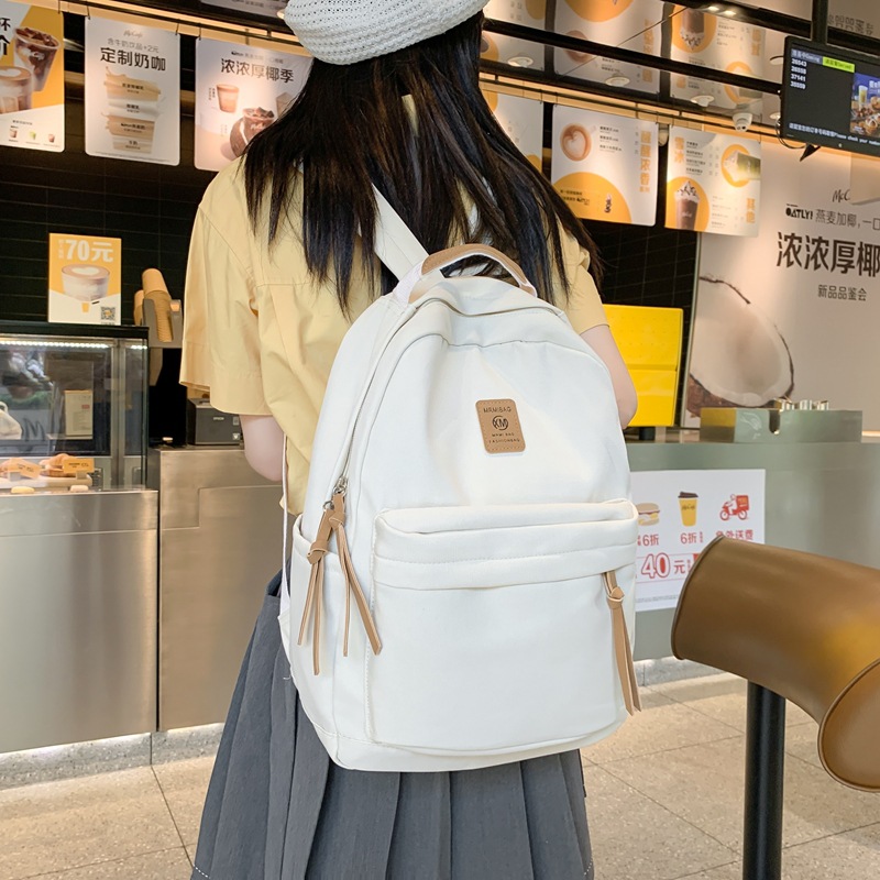 Simplicidad y todo fósforo ins nueva mochila de nailon del campus femenina Mori estilo coreano mochila casual mochila para estudiantes de secundaria