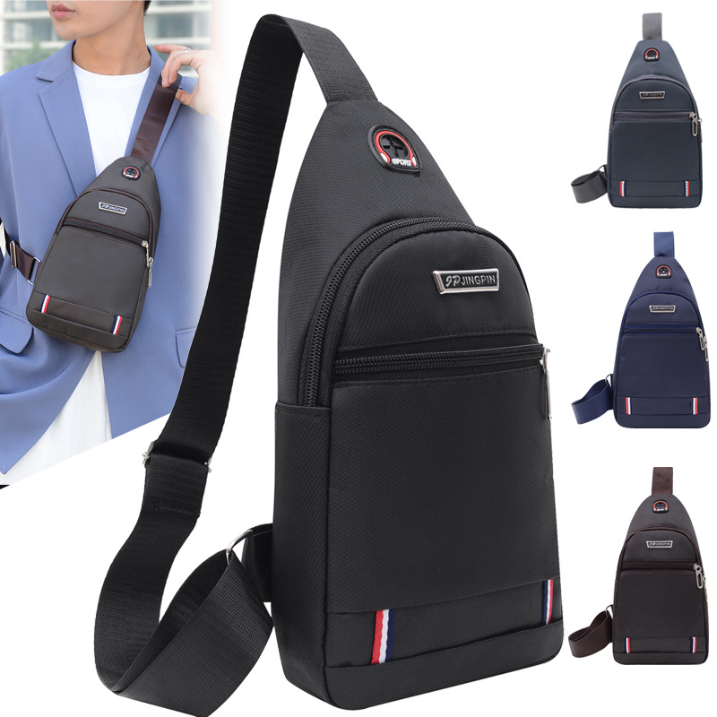 2021 nueva bolsa de mensajero para hombres bolsa de pecho de nylon bolsa de mensajero bolsa de pecho de lona de moda de estilo coreano casual