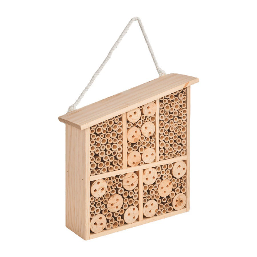 В наличии FSC деревянный дом для насекомых BSCI пасторальный дом для домашних животных дом-бабочка Настенный из цельного дерева Насекомое хо