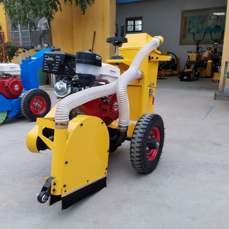 手推式汽油路面伸缩缝清缝机水泥地面公路机场带吹风自吸尘干切