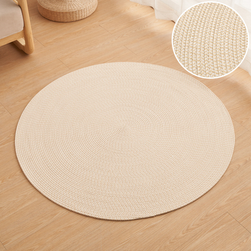 Sala de estar nórdica alfombra mesa de café manta dormitorio alfombra de piso hogar lavable sofá cama lado gran área redonda tejida a mano