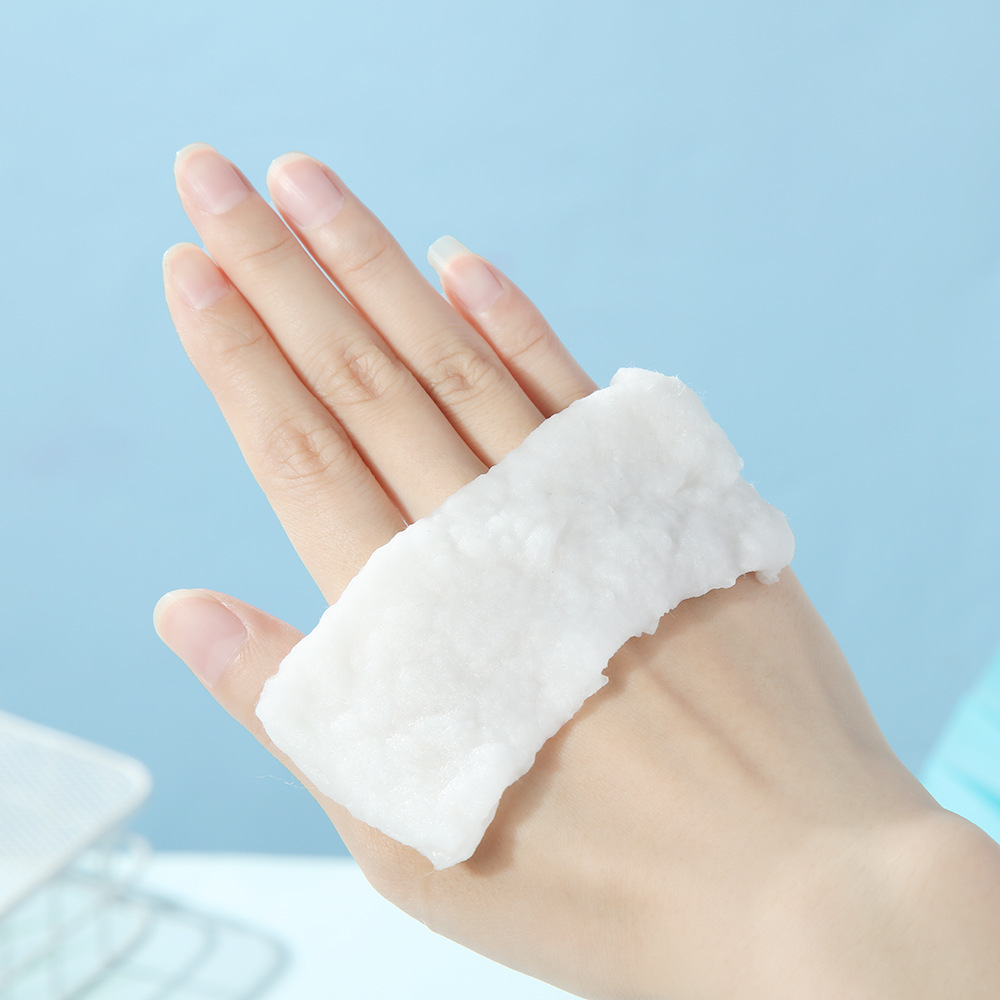 Transfronterizo bolsa plegable algodón cosmético bordado de viaje algodón cosmético húmedo limpio y grueso algodón cosmético de eliminación de pelo