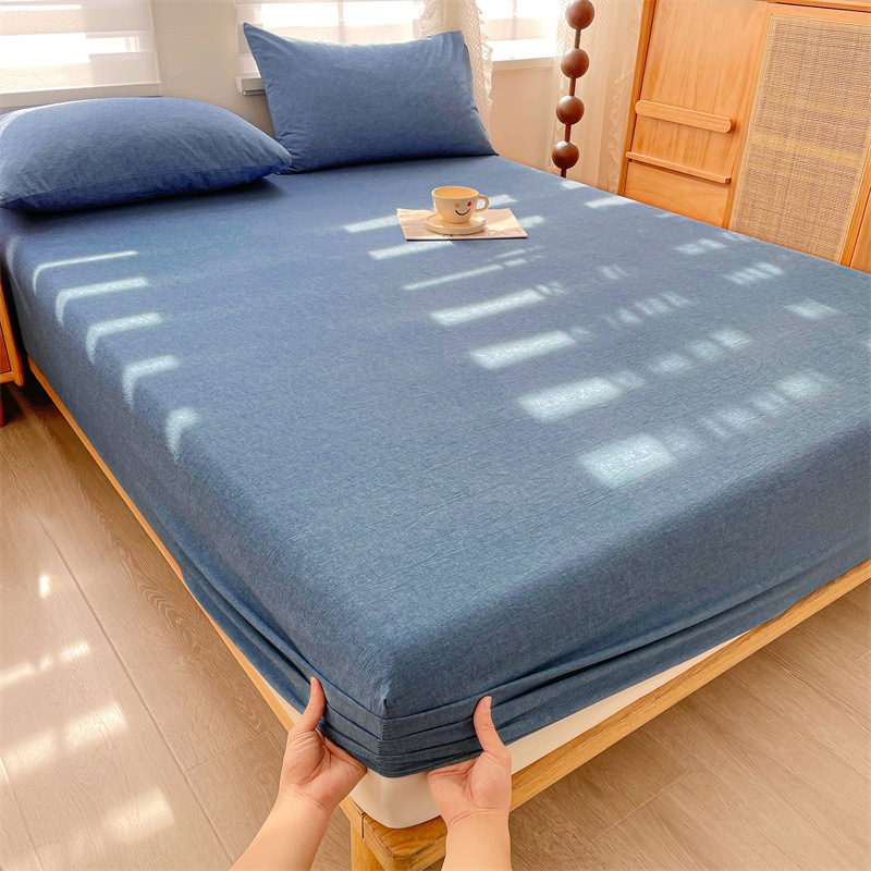 2024 nueva clase A de algodón teñido en hilo de algodón lavado funda de almohada para estudiantes