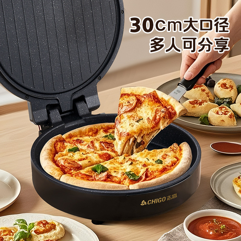 Chigo 電気パンケーキパン家庭用深め両面加熱パンケーキパン自動電源オフパンケーキパンケーキマシン本物|undefined
