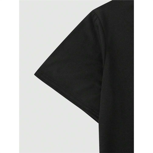 Manfinity Homme Men Letter Graphic Casual Short Sleeve Tee