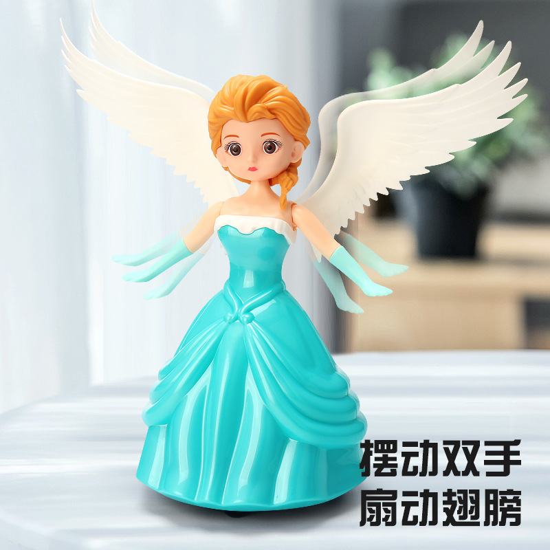 Nuevo producto eléctrico baile princesa música iluminación universal baile deslumbrante princesa niño rompecabezas niña juguete regalo