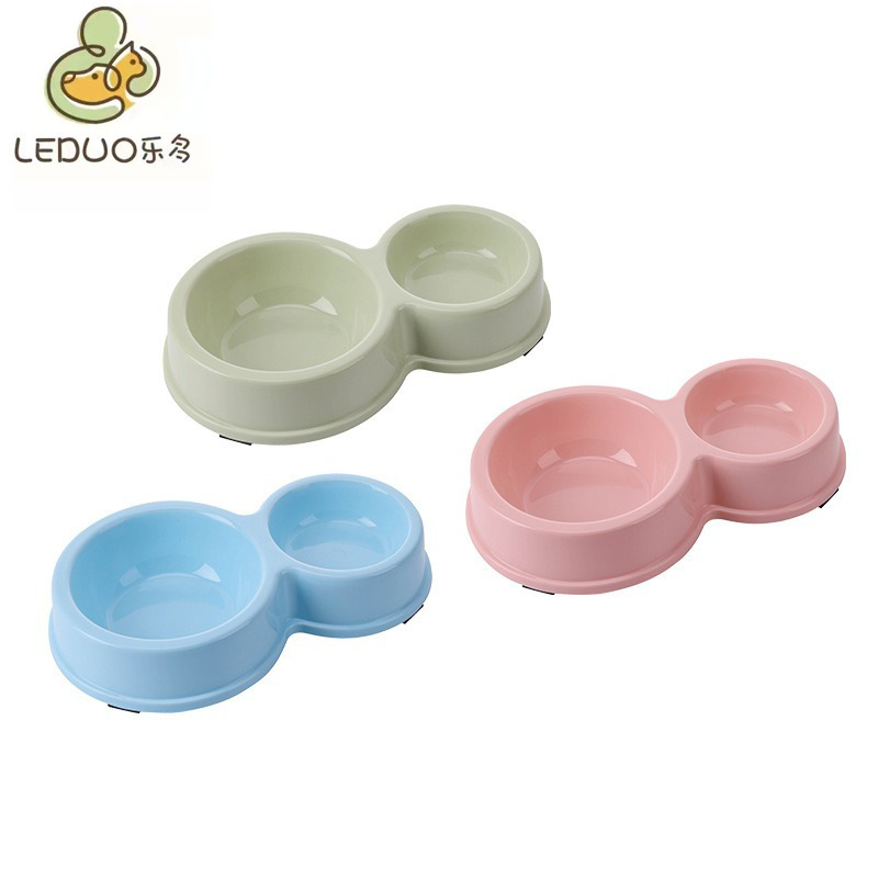 Cat Bowl, Double Bowl, Dog Bowl, Dog Food Bowl, Anti-Knock over Drinking Water, All-In-One Pet Tableware for Small Size Dogss, Stainless Steel Dog Bowl