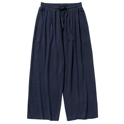 Summer Large Chinese Style Cotton Linen Wide Leg Pants Men's Versatile Long Pants Loose Comfort Casual Pants Cotton Linen Pants