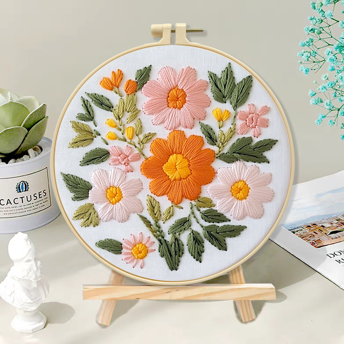 2025 nuevo paquete de material bordado diy serie de flores para principiantes paquetes de bordado transfronterizos Amazon nivel de entrada