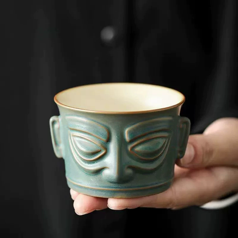 Чашка для чая (Sanxingdui) керамическая, сувенир с подарочной коробкой для офиса и путешествий