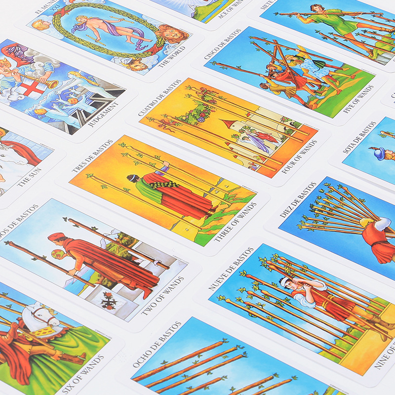 Rider Waite Tarot Karten Spanisch-englisch Spielkarten Set_voghion.com