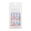 Long nail stickers for manicure, fake nails with bow for nails, ready-made product, wholesale, mid-length