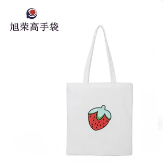新款小清新帆布草莓包定做 学生森女潮包 文艺方形有机棉布单肩包