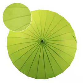 现货批发24骨遇水开花伞直杆伞小清新遮阳伞防风雨伞弯柄商务雨伞