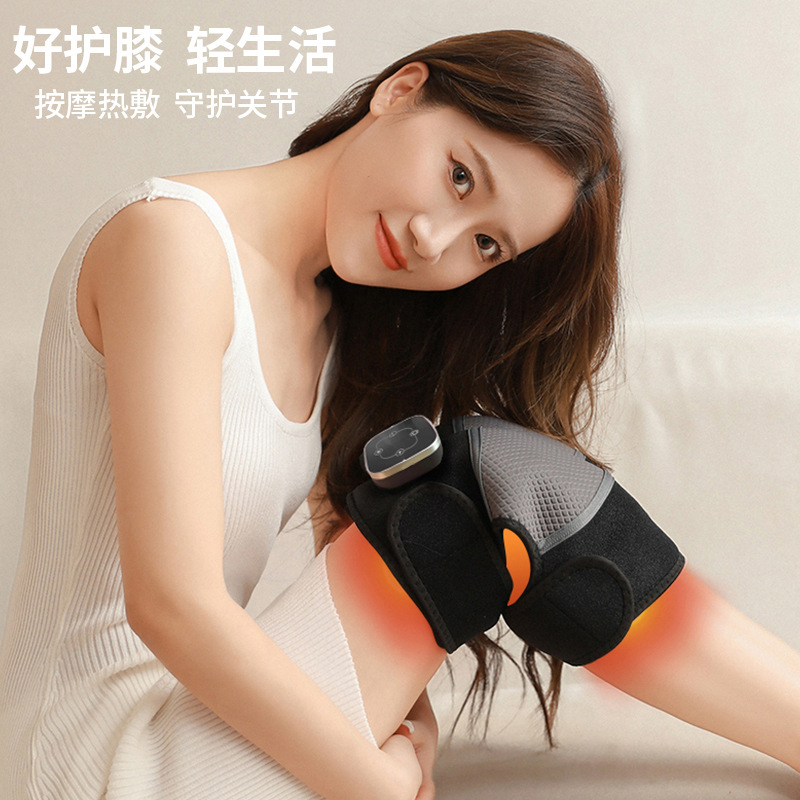 Rodilleras eléctricas con calefacción, bolsa de compresión caliente, masajeador vibratorio con compresión caliente para rodilla y pierna, instrumento de masaje, aparato doméstico.